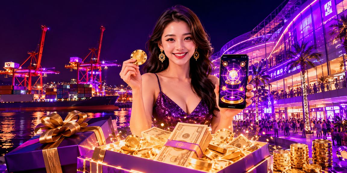 Người dùng tại Hải Phòng chơi casino trên điện thoại dưới ánh đèn neon