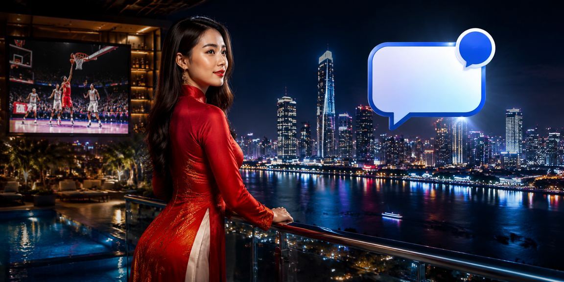 Phụ nữ mặc áo dài tại Hà Nội xem cá cược bóng rổ trực tuyến và kiểm tra ưu đãi voucher