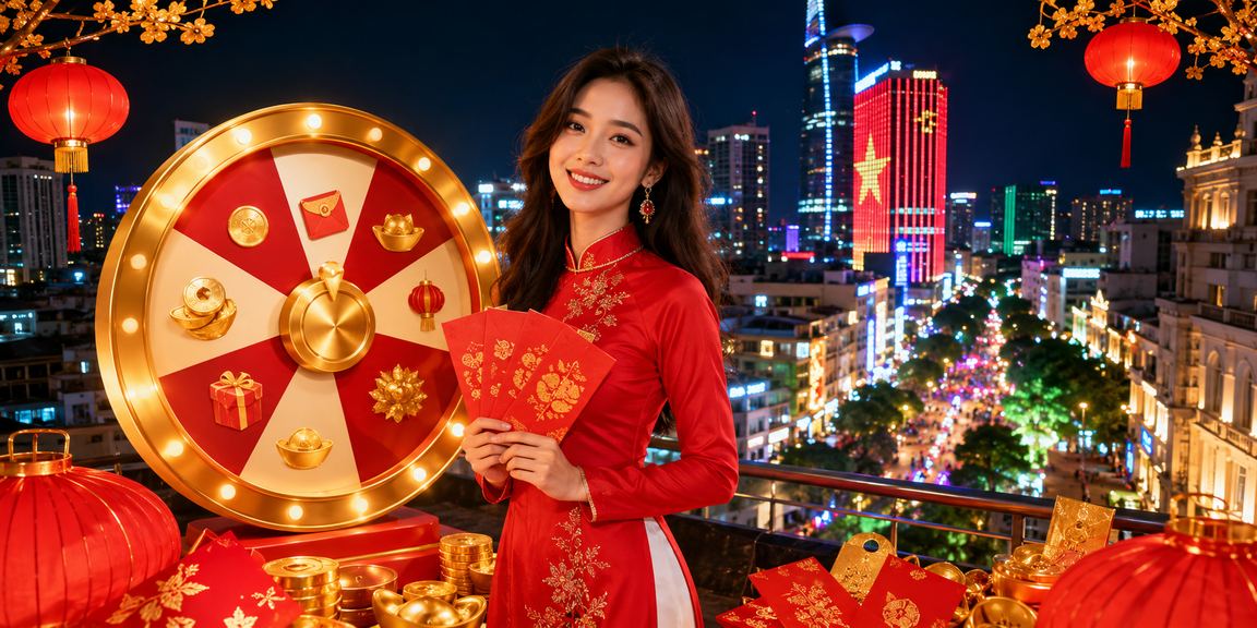 Người dùng TP.HCM mặc áo dài tham gia trò chơi may mắn và nhận hỗ trợ trực tuyến