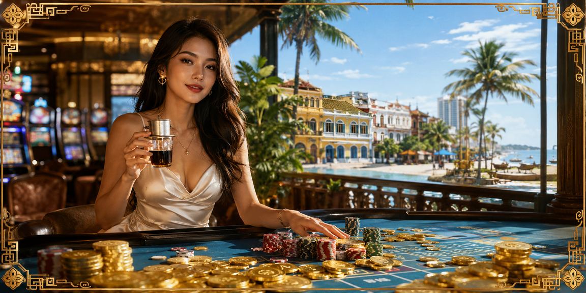 Người dùng tại TP.HCM thưởng thức cà phê và sử dụng nền tảng game trực tuyến trên điện thoại