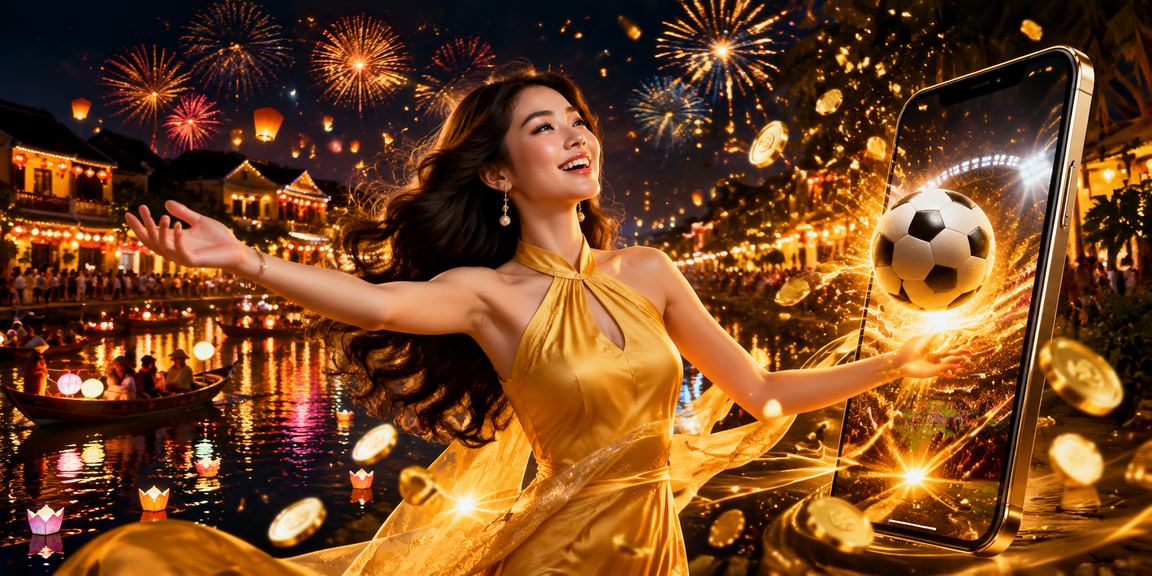 Người hâm mộ bóng đá tại lễ hội Hội An cùng nhau xem và đặt cược trực tuyến qua ứng dụng